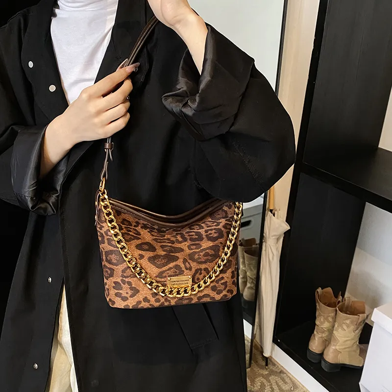 RUIPAI PU Crossbody Bag, Shoulder Bag Women's Leopard Print Brown/Leopard Print Coffee-4