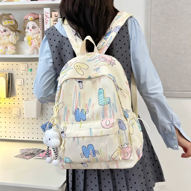 PINK·LAND Nylon Backpack Women's Multicolor-17