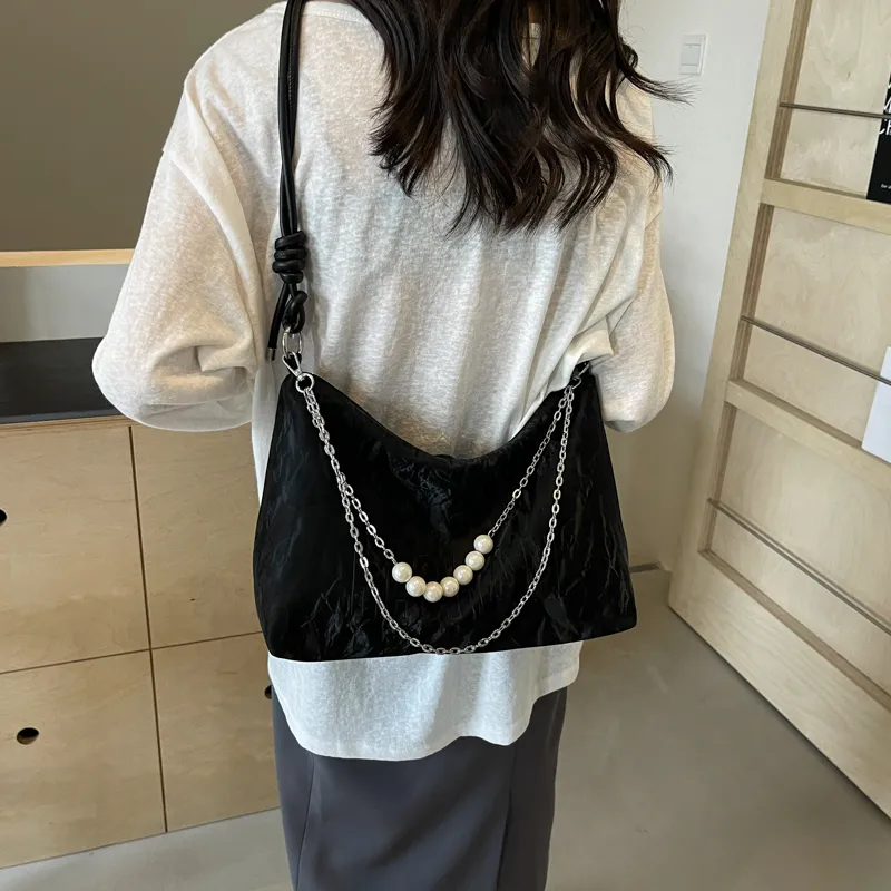 PINK·LAND PU Tote Crossbody Bag Shoulder Bag Women's Silver/Ecru/Green/Black-21