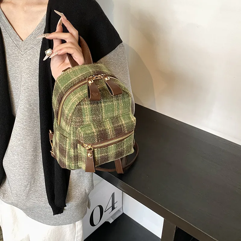 RUIPAI Woolen Backpack Women's Multicolor-8