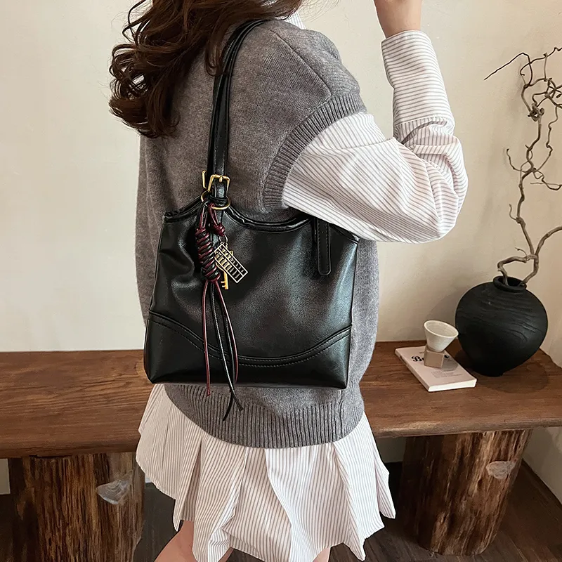 RUIPAI PU Shoulder Bag Regular Women's Black/Coffee/Red/Brown-5