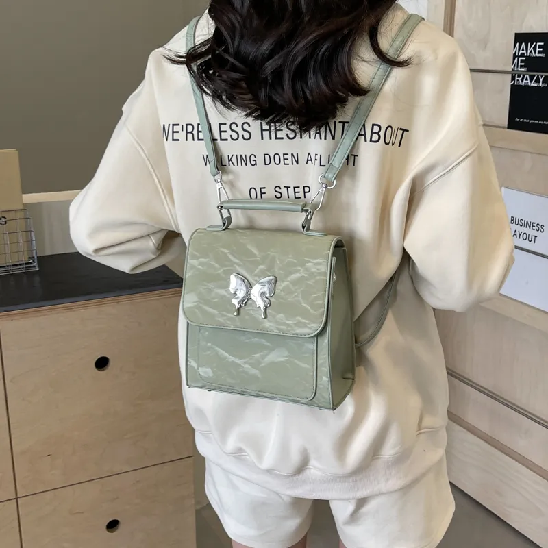 PINK·LAND PU Handbag Regular Women's White/Pink/Blue/Green/Black/Gray-19