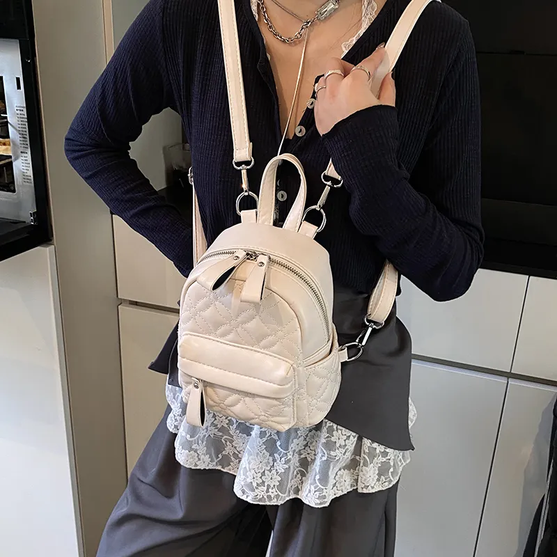 RUIPAI PU Backpack Women's Silver/Black/Yellow/White-21