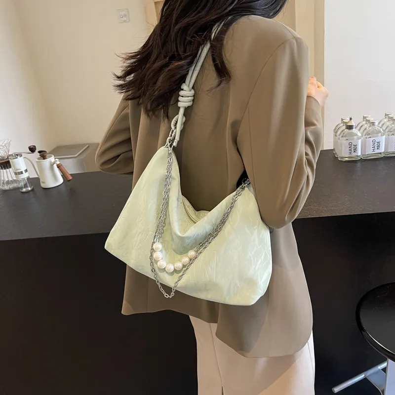PINK·LAND PU Tote Crossbody Bag Shoulder Bag Women's Silver/Ecru/Green/Black-17