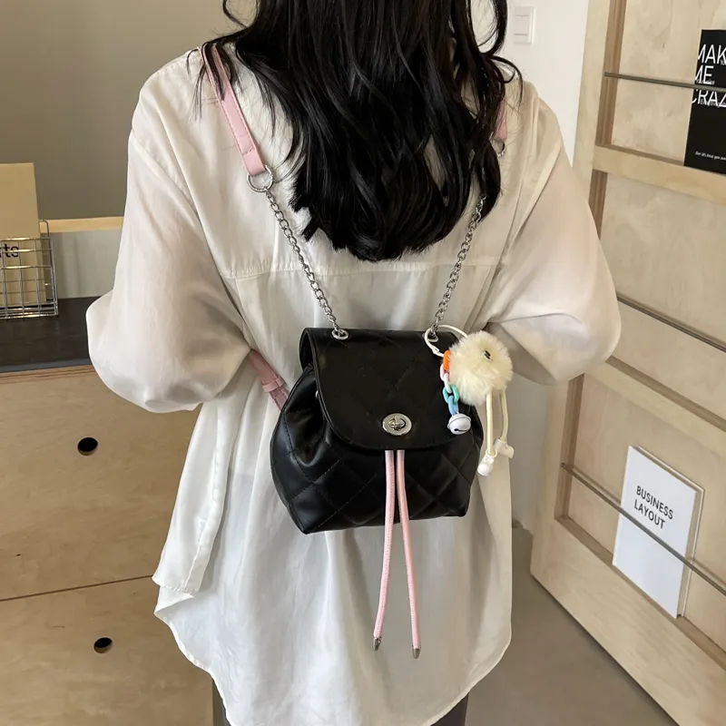 PINK·LAND PU Backpack Women's Silver & Pink/Pink/Ecru/Black/Black & Pink/Blue-34