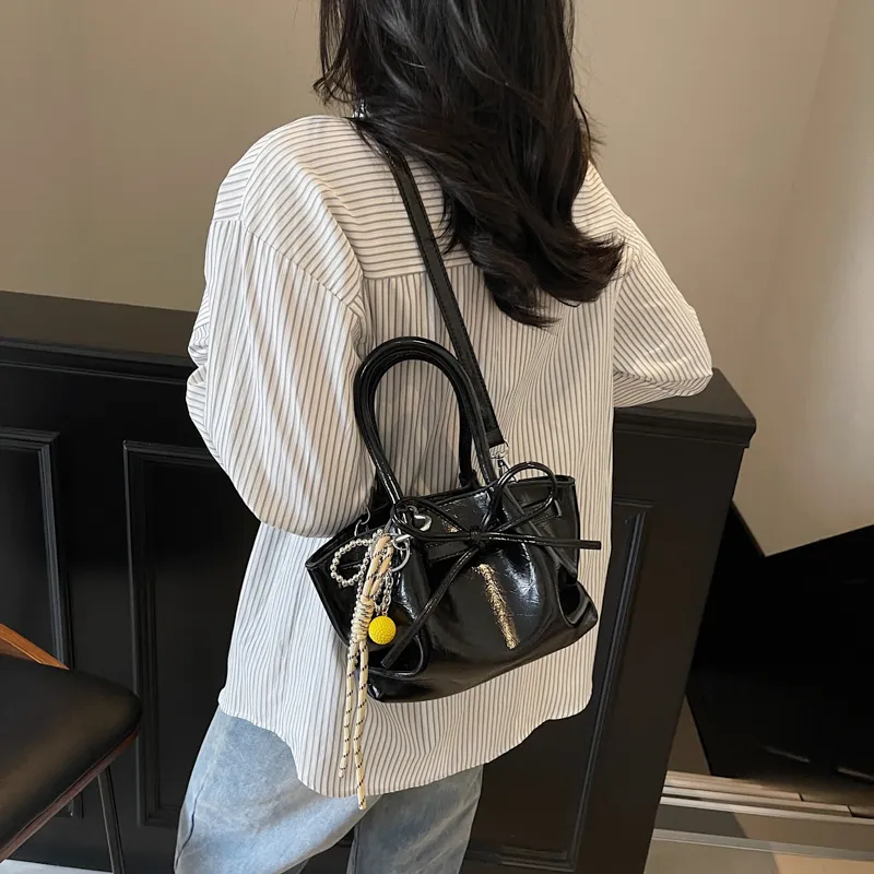 RUIPAI PU Handbag Women's Black/Ecru/Yellow/Pink-4