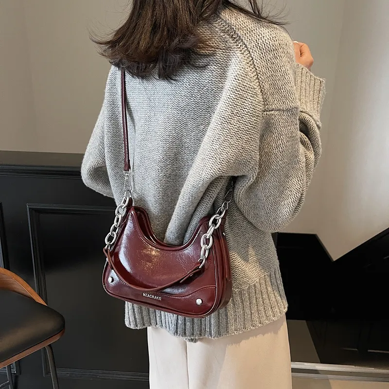 PINK·LAND PU Crossbody Bag, Shoulder Bag Women's Black/White/Silver/Pink-24