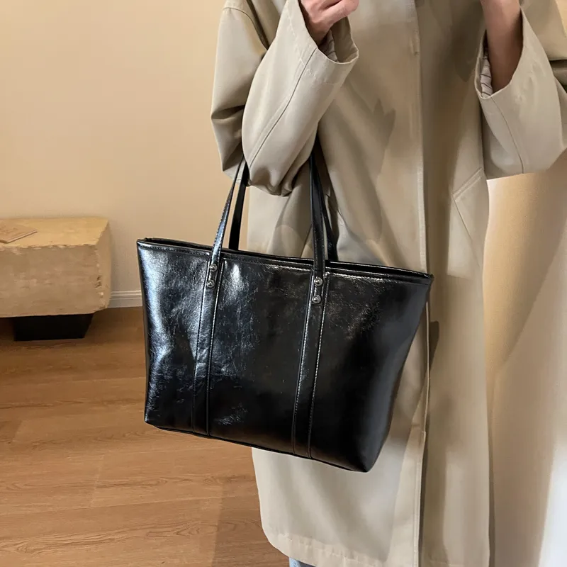 ROSEROOEN PU Tote Handbag Shoulder Bag Regular Women's Brown/Coffee/Black-15