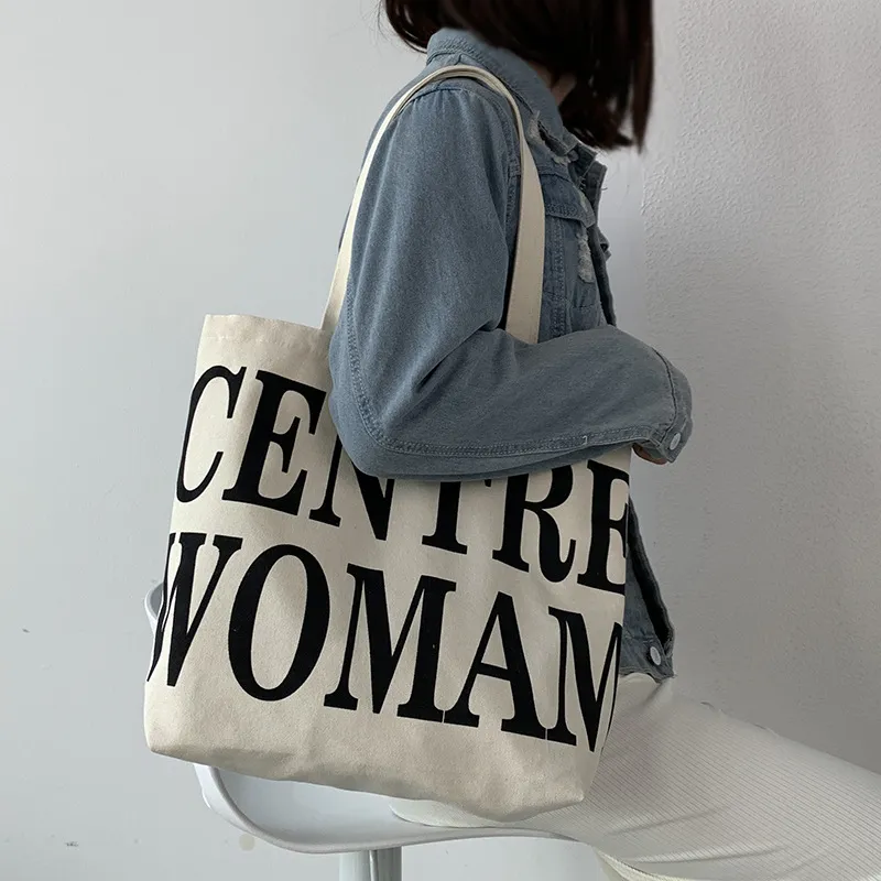 PINK·LAND Canvas Canvas Bag Shoulder Bags Regular Women's Beige/Black-4