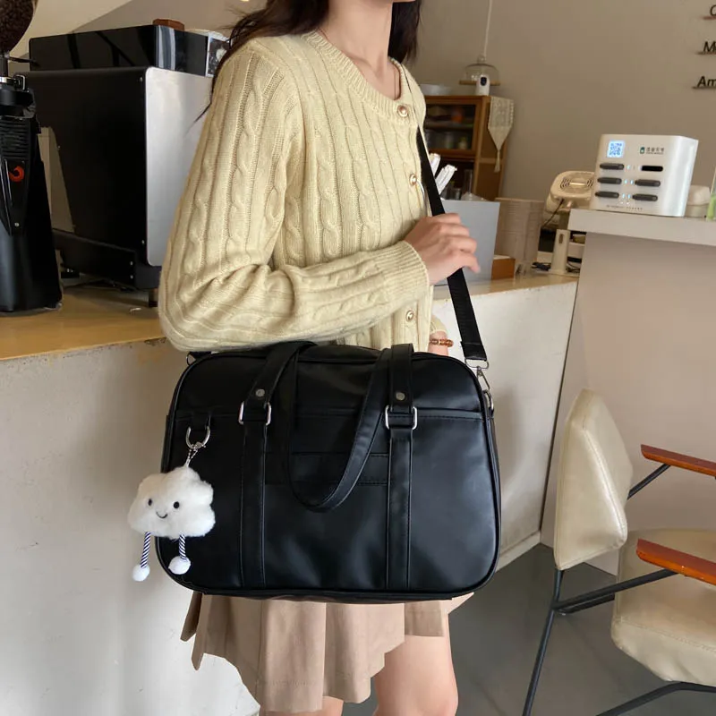 RUIPAI PU Shoulder Bag, Handbag Regular Women's Black/White/Brown-3