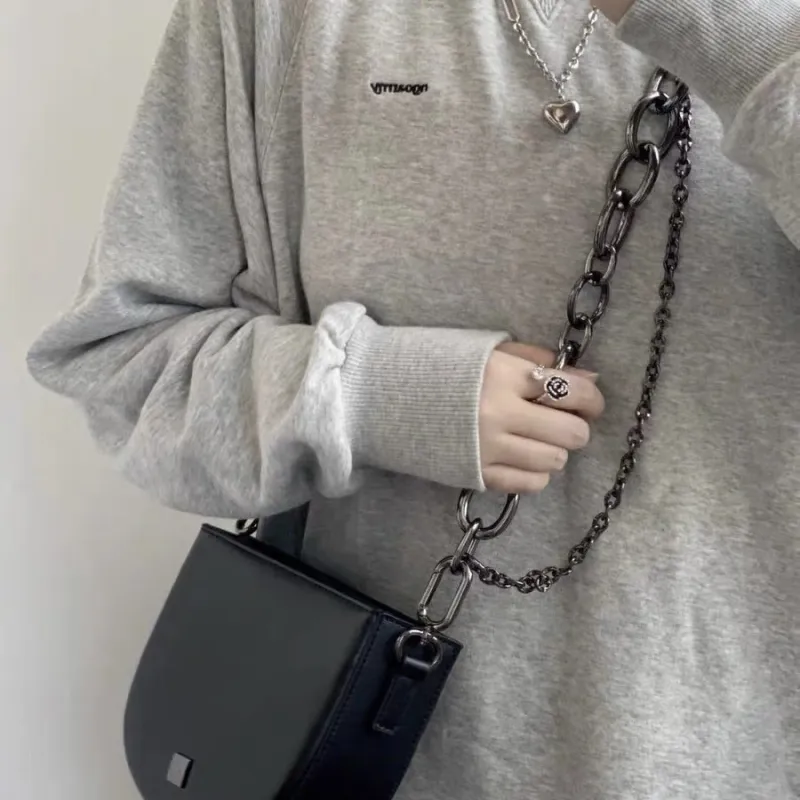 PINK·LAND PU Crossbody Bag Regular Women's Black-3