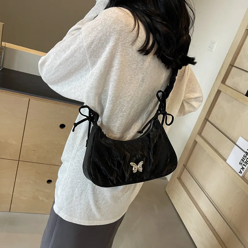 PINK·LAND PU Shoulder Bag Women's Ecru/Silver/Green Black-23