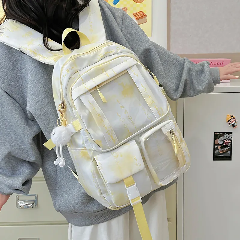 PINK·LAND Nylon Backpack Unisex Multicolor-10