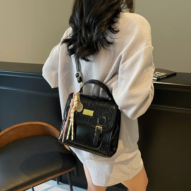 PINK·LAND PU One Shoulder Crossbody Backpack Regular Women's Pink/Blue/Ecru/Black-14