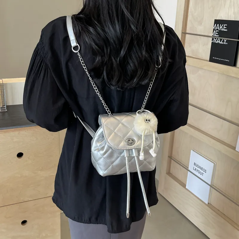 PINK·LAND PU Backpack Women's Silver & Pink/Pink/Ecru/Black/Black & Pink/Blue-10
