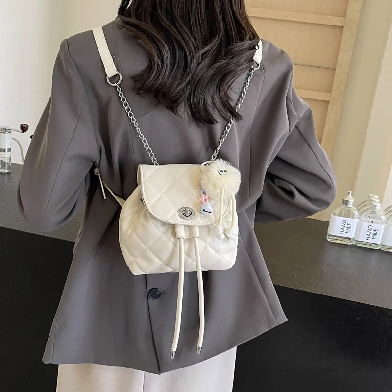 PINK·LAND PU Backpack Women's Silver & Pink/Pink/Ecru/Black/Black & Pink/Blue-14
