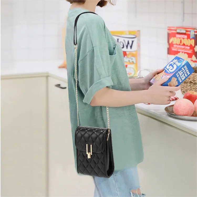PINK·LAND PU Crossbody Bag Regular White/Black-5
