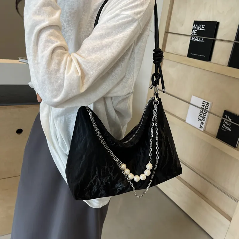 PINK·LAND PU Tote Crossbody Bag Shoulder Bag Women's Silver/Ecru/Green/Black-20