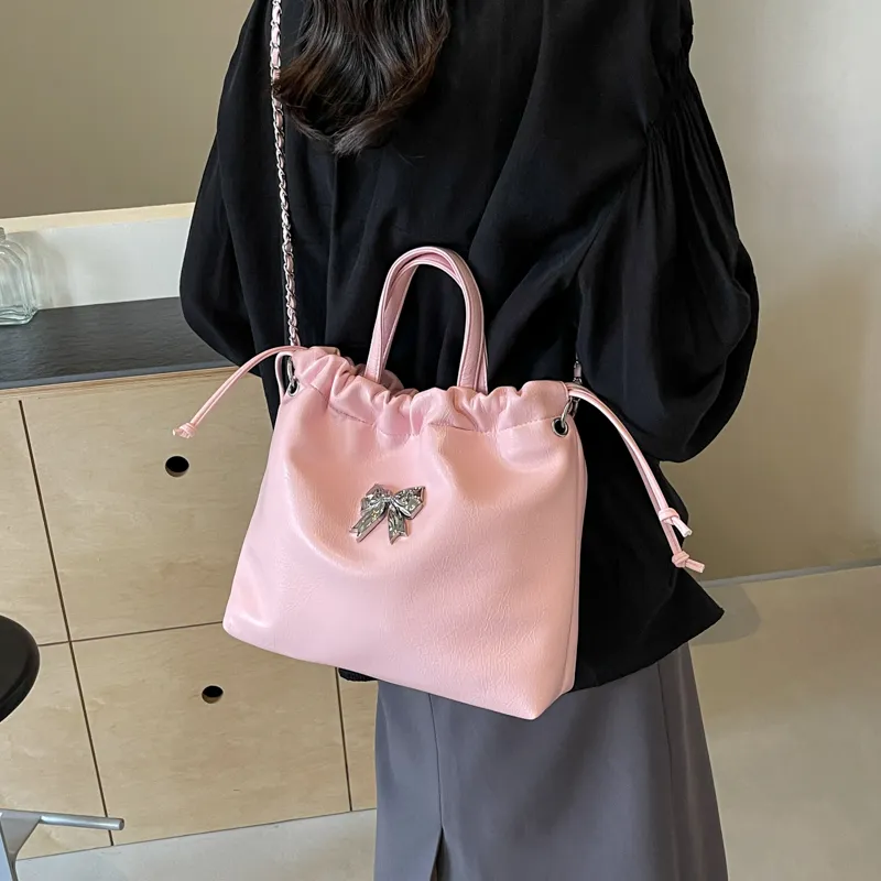 RUIPAI PU Shoulder Bag Regular Women's Silver/Ecru/Pink/Black-11