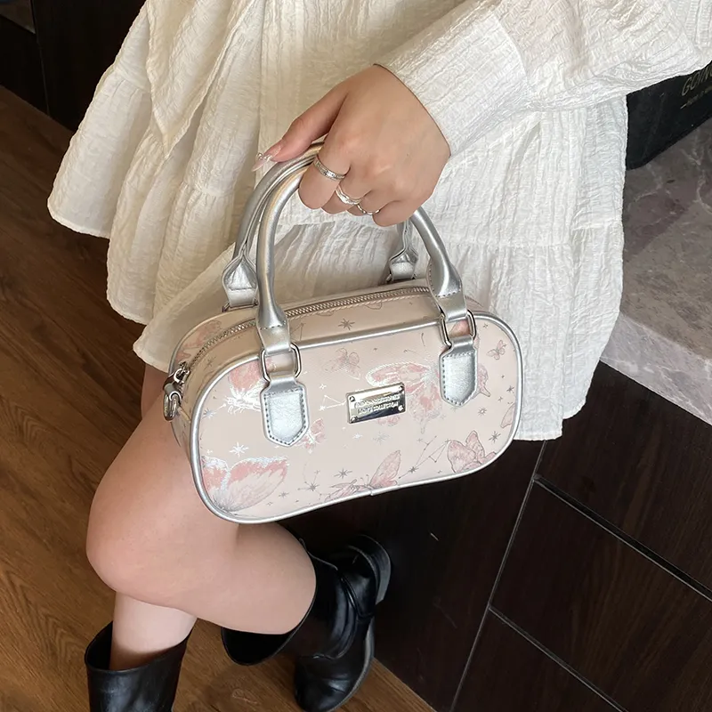RUIPAI PU Crossbody Handbag Regular Women's Silver/Pink-11