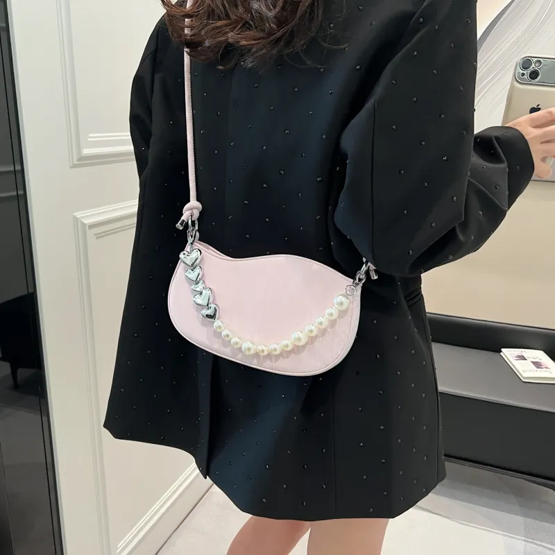 PINK·LAND PU One Shoulder Handbags Women's White/khaki/green/pink-21