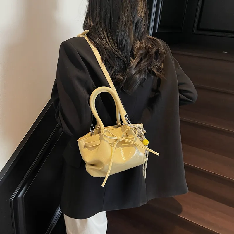 RUIPAI PU Handbag Women's Black/Ecru/Yellow/Pink-19