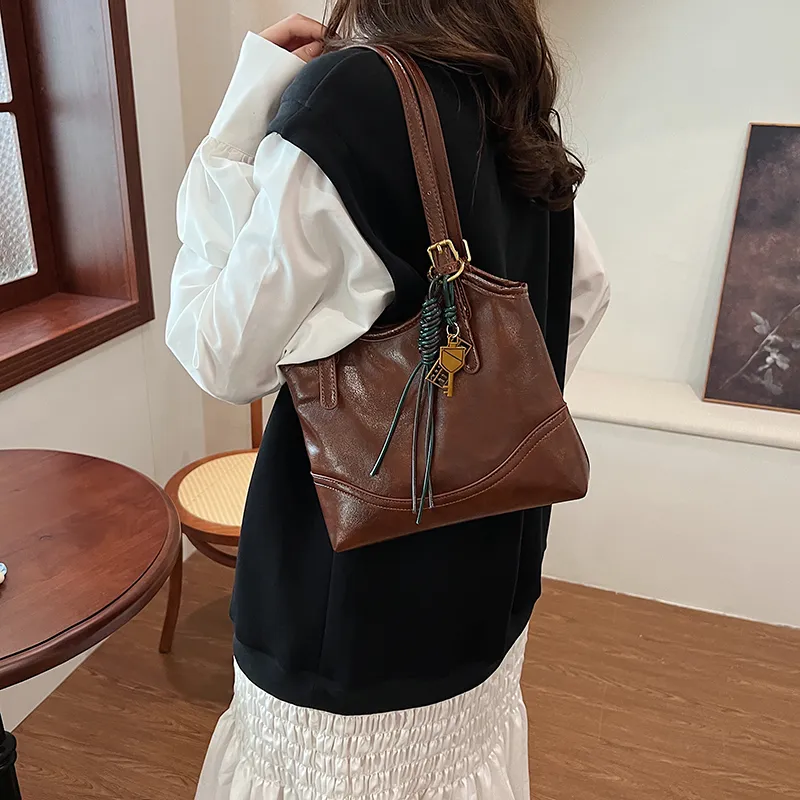 RUIPAI PU Shoulder Bag Regular Women's Black/Coffee/Red/Brown-25