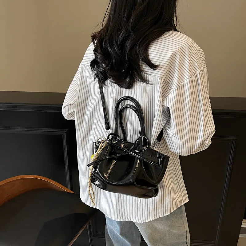 RUIPAI PU Handbag Women's Black/Ecru/Yellow/Pink-2