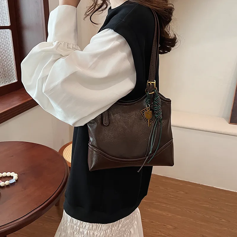 RUIPAI PU Shoulder Bag Regular Women's Black/Coffee/Red/Brown-12