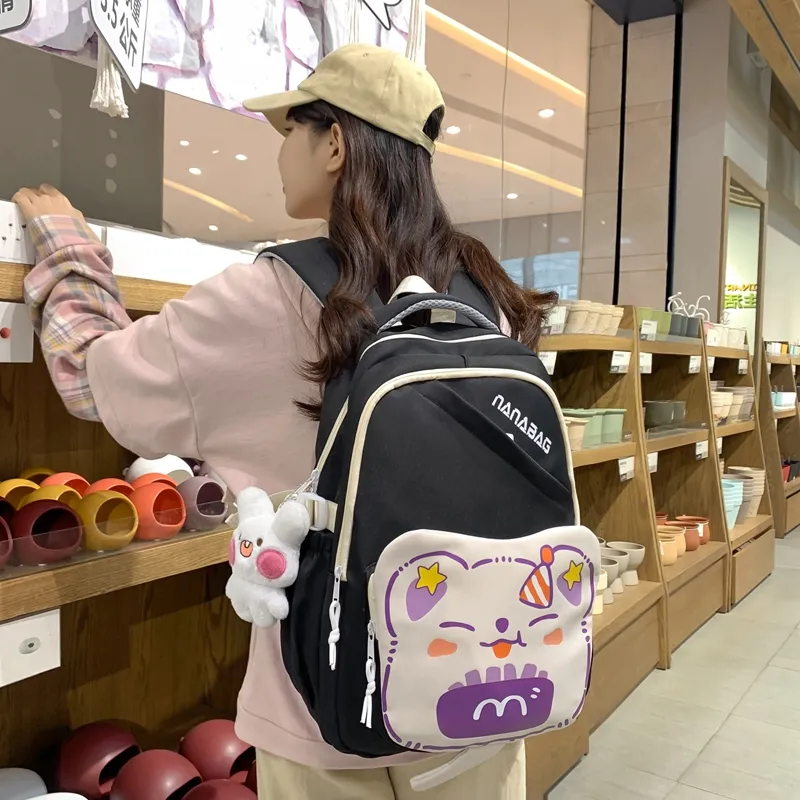 PINK·LAND Nylon Backpack Women's Multicolor-1