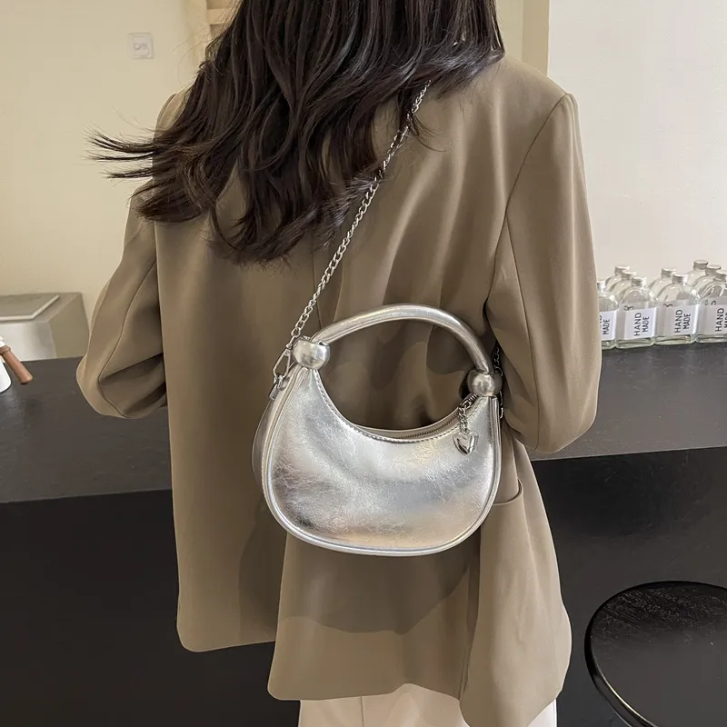 PINK·LAND Pu Handbag Shoulder Bag Regular Women's Silver/White/Black/Red/Gold-2