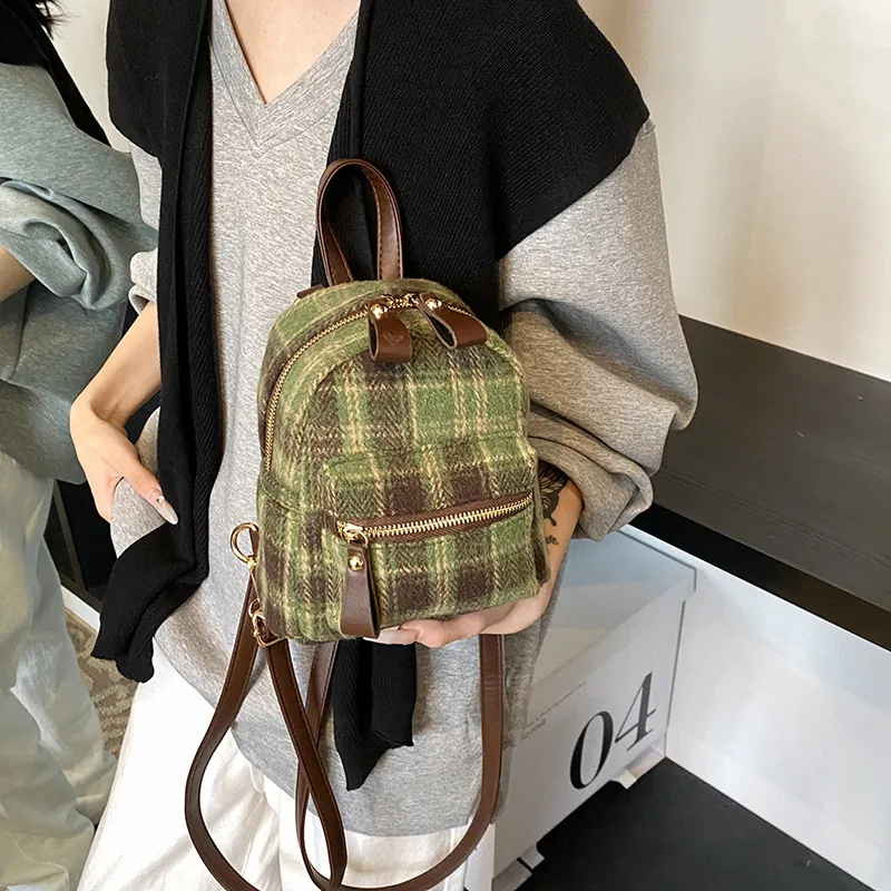 RUIPAI Woolen Backpack Women's Multicolor-10
