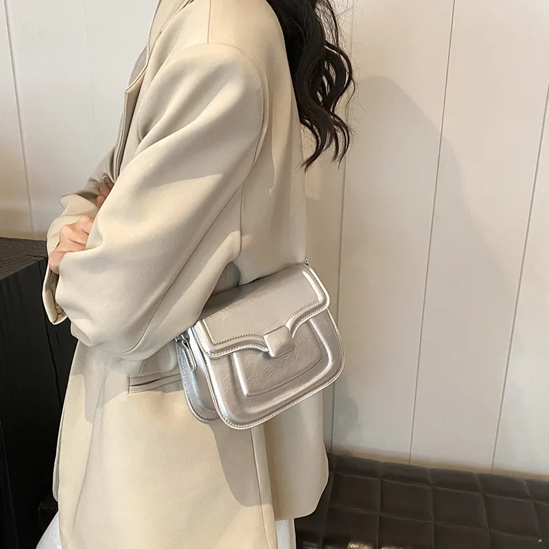 RUIPAI PU Shoulder Bag Regular Women's Silver/White/Blue/Black-2