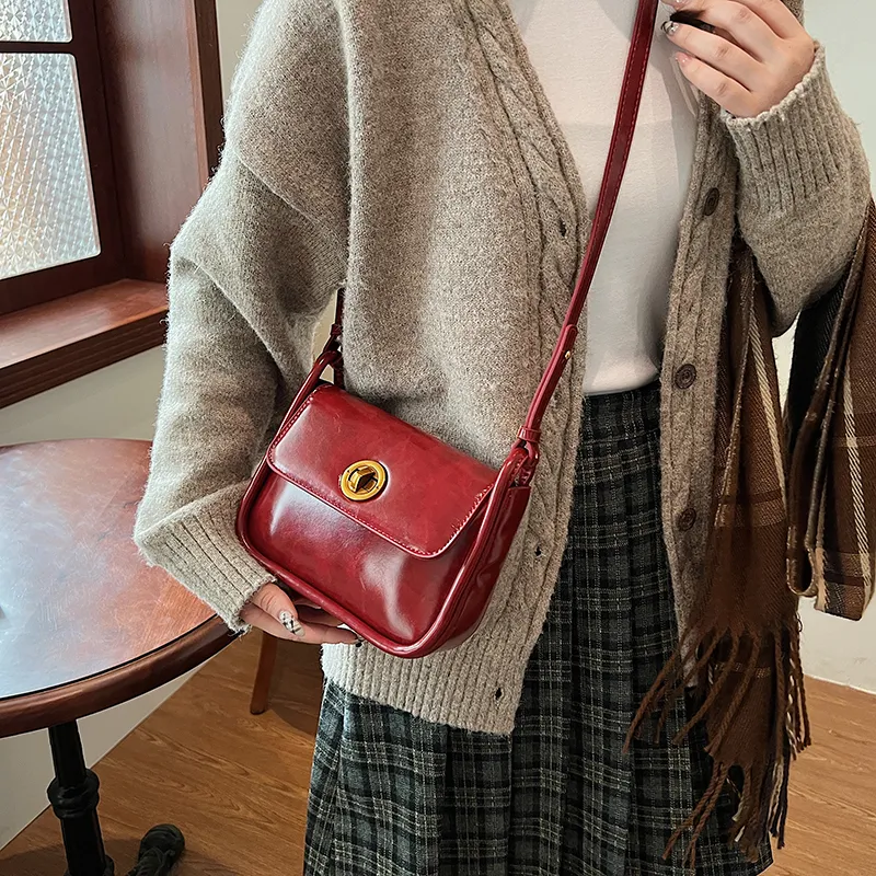 RUIPAI PU Shoulder Bag Regular Women's Coffee/Green/Black/Red-23