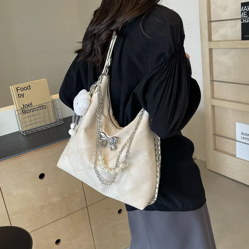 PINK·LAND PU Crossbody Bag Shoulder Bag Women's Dark Tea/Blue/Ecru/Pink-17