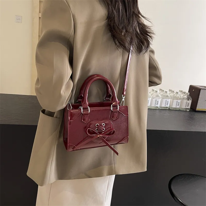 PINK·LAND PU Handbag Regular Women's Silver/Ecru/Burgundy/Black-13