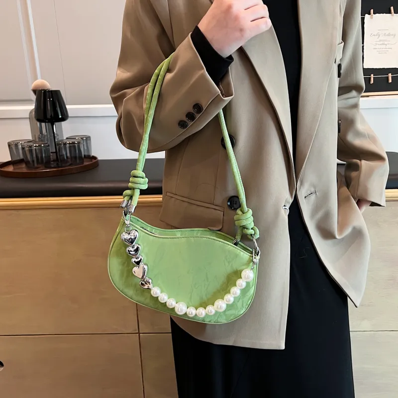 PINK·LAND PU One Shoulder Handbags Women's White/khaki/green/pink-13