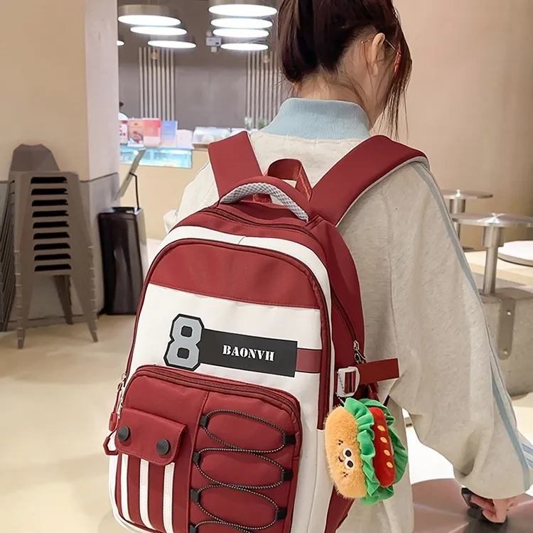 PINK·LAND Nylon Backpack Regular Unisex Multicolor-10