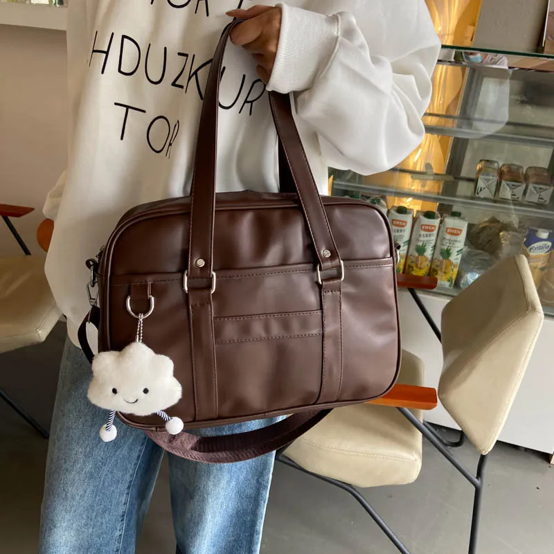 RUIPAI PU Shoulder Bag, Handbag Regular Women's Black/White/Brown-9