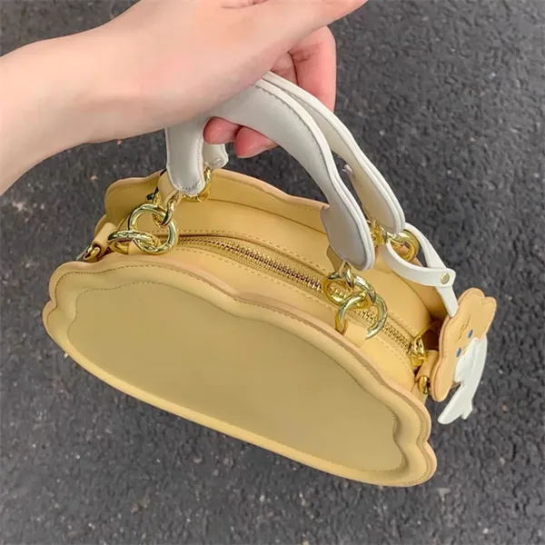 PINK·LAND PU Shoulder Bags Handbags Regular Women's Yellow/White-1