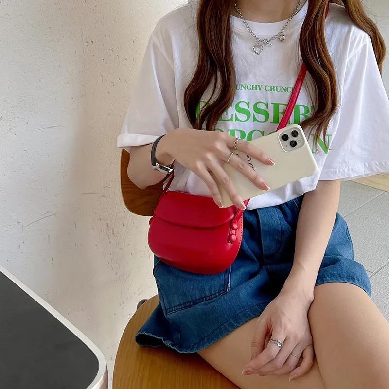 PINK·LAND Pu Shoulder Bag Regular Women's Red+Shopping Bag/Apricot+Shopping Bag/Chocolate+Shopping Bag-3