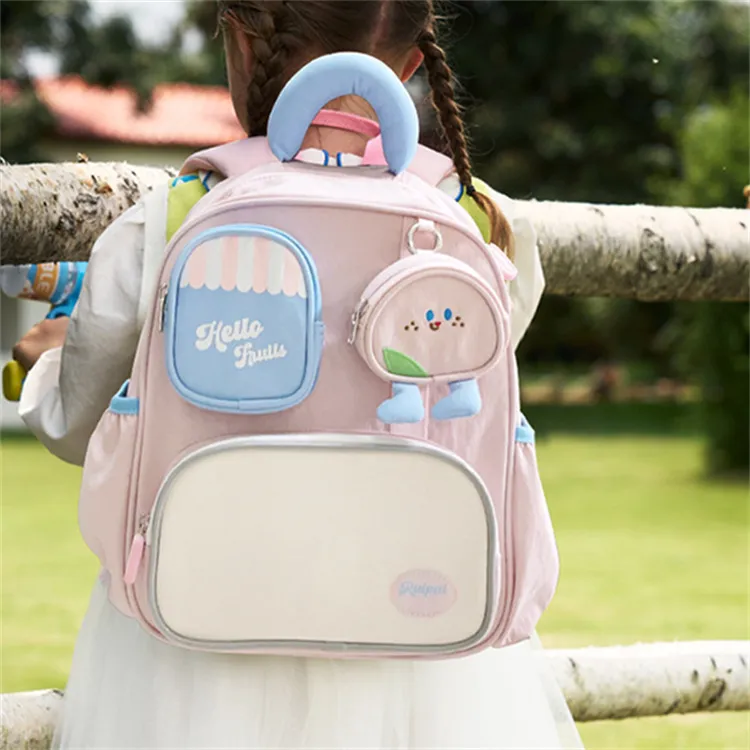 RUIPAI Polyester Backpack Kids' Honey Peach/Avocado/Tomato-2