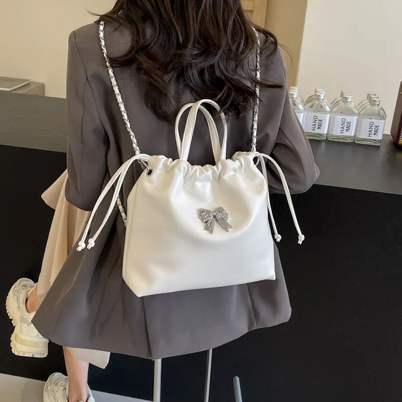 RUIPAI PU Shoulder Bag Regular Women's Silver/Ecru/Pink/Black-9
