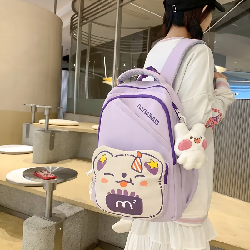 PINK·LAND Nylon Backpack Women's Multicolor-31