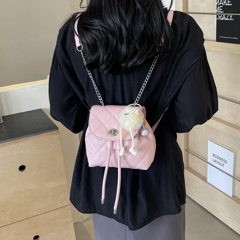 PINK·LAND PU Backpack Women's Silver & Pink/Pink/Ecru/Black/Black & Pink/Blue-20