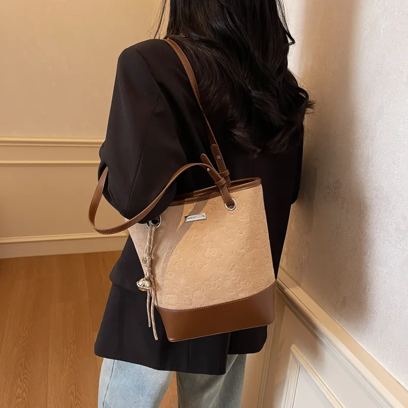 PINK·LAND PU Bucket Bags Shoulder Bags Women's Multicolor-8