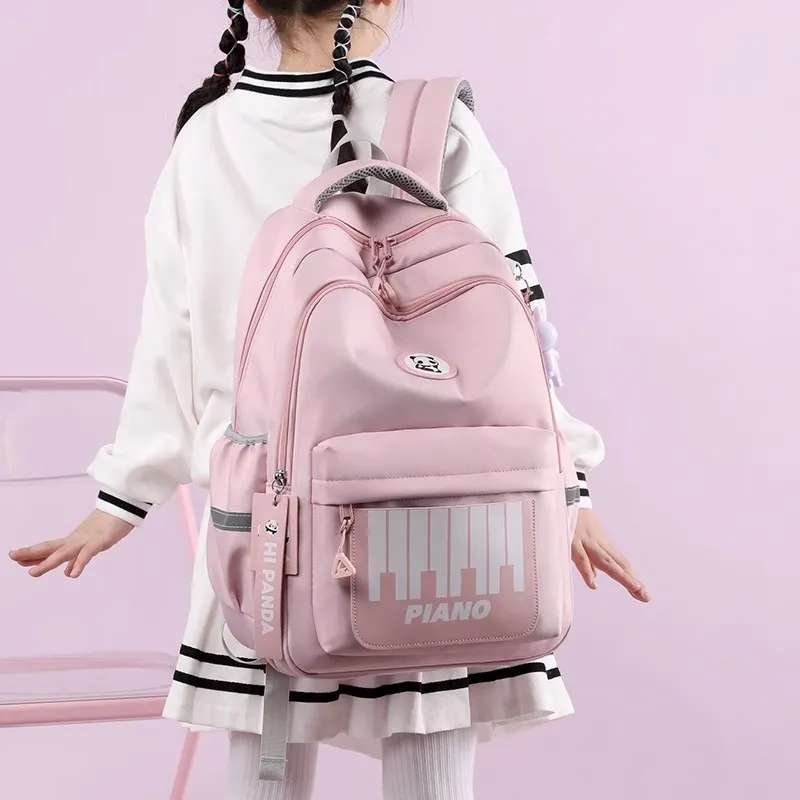 PINK·LAND Nylon Backpack Women's Blue/Black/Purple/Pink-3