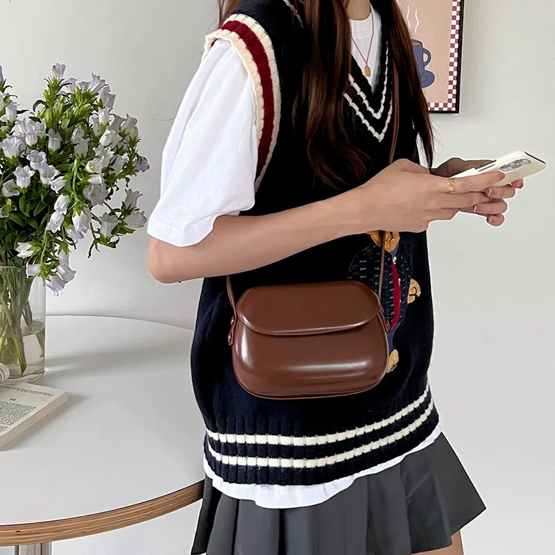 PINK·LAND Pu Shoulder Bag Regular Women's Red+Shopping Bag/Apricot+Shopping Bag/Chocolate+Shopping Bag-12