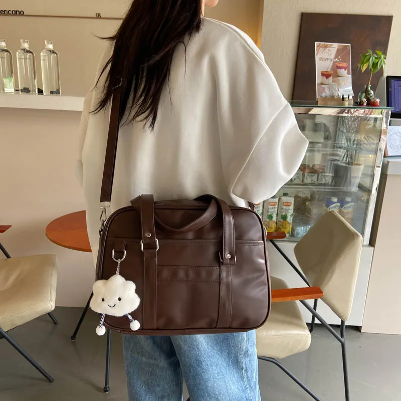 RUIPAI PU Shoulder Bag, Handbag Regular Women's Black/White/Brown-8