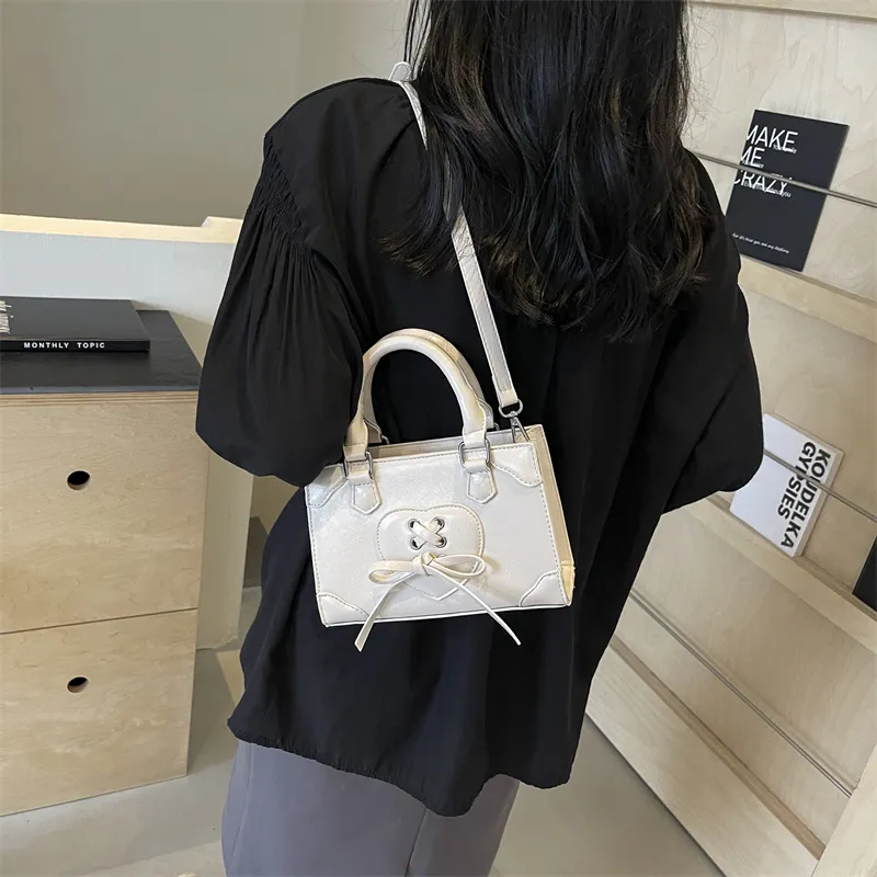 PINK·LAND PU Handbag Regular Women's Silver/Ecru/Burgundy/Black-7